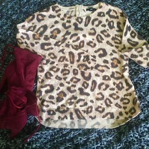 H&M Cheetah Print Glam Sweater